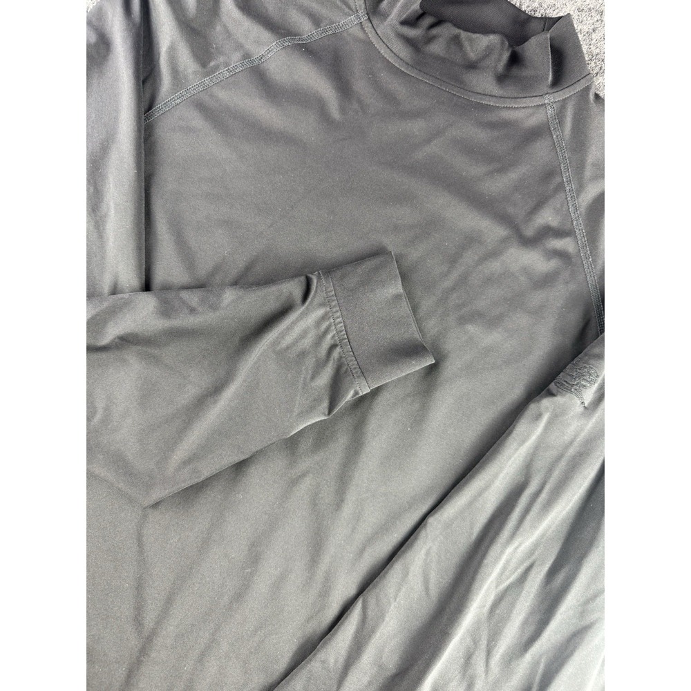 FootJoy Golf Pullover Mock Neck Black FJ Performance Shirt M 21x29